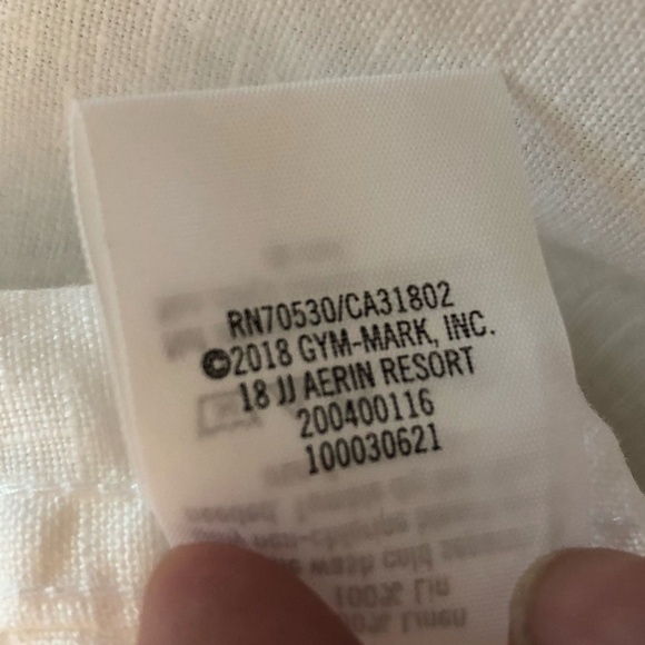 JANIE AND JACK 100% Linen Shirt Kids Size 3 White Button Up Long Sleeve - Picture 8 of 10